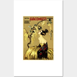 GIACOMUZZI Italian Liqueur Syrup Aperitif Vintage Art Nouveau Posters and Art